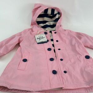 Hatley Girls Pink Classic Splash Jacket Size 2